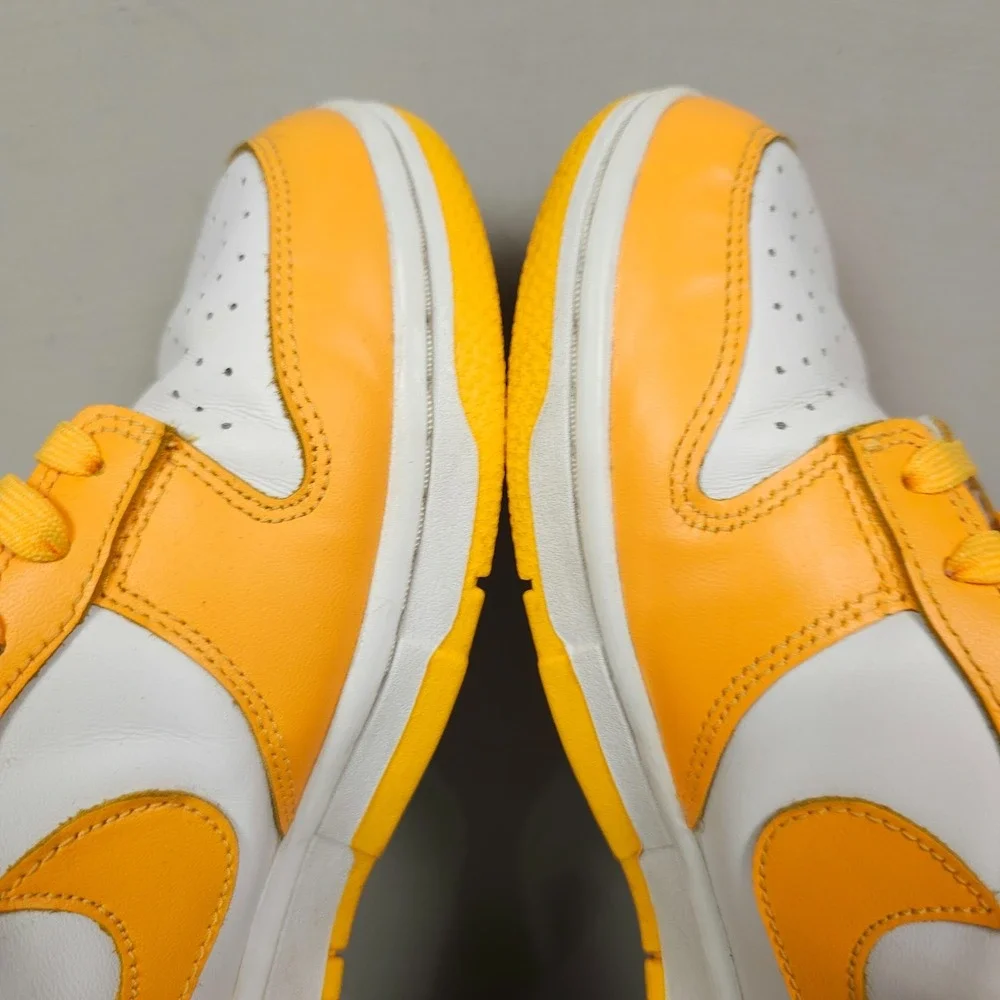 Nike Dunk Low Shoes Women Size 9 Laser Orange Sail White Leather Sneaker